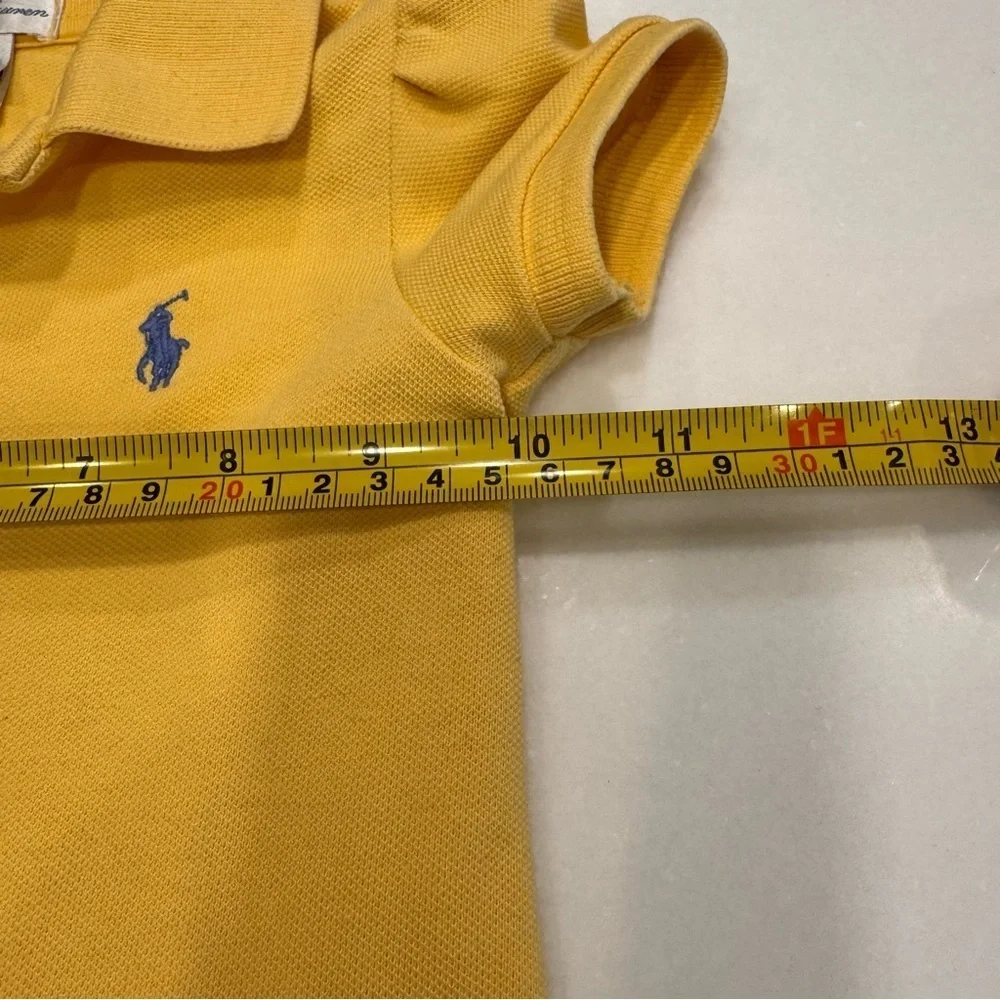 Ralph Lauren Toddler Girls 12 Months Short Sleeve Polo Dress - Yellow